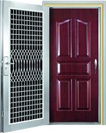 不銹鋼配鋼塑防火套門01