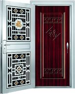 不銹鋼配鋼塑防火套門03