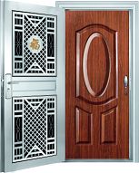 不銹鋼配鋼塑防火套門04