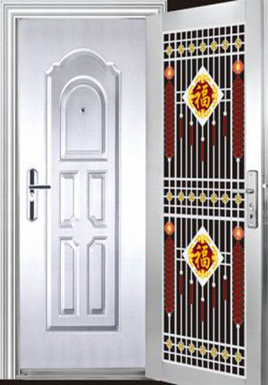 不銹鋼配全鋼防火套門01