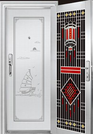 不銹鋼配全鋼防火套門02